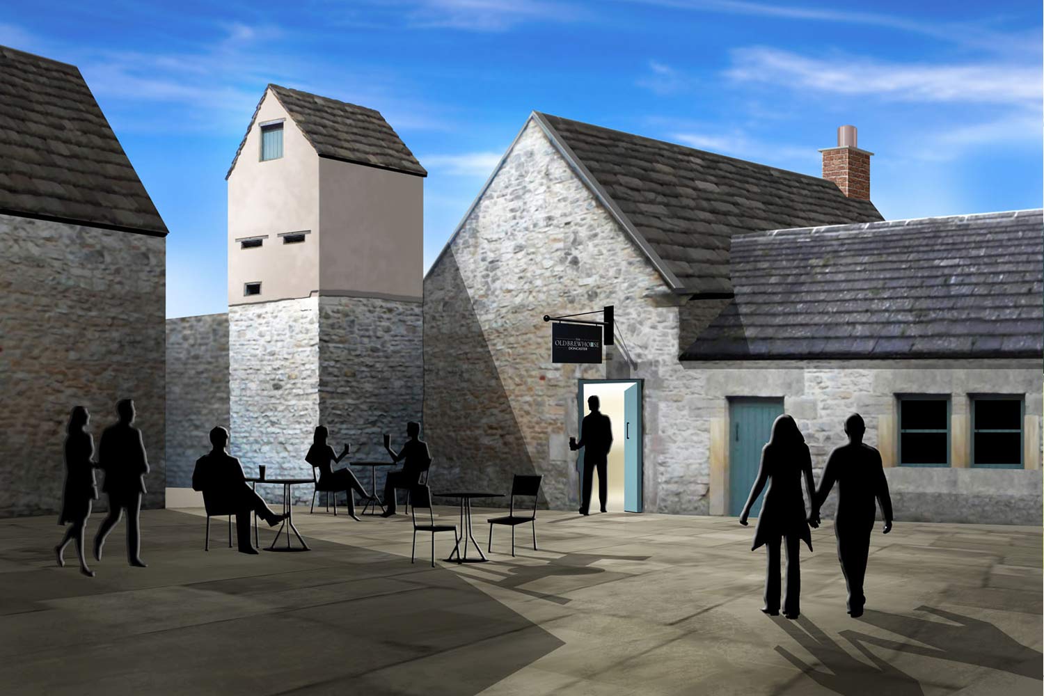 artist impression of a heritage pub renovation