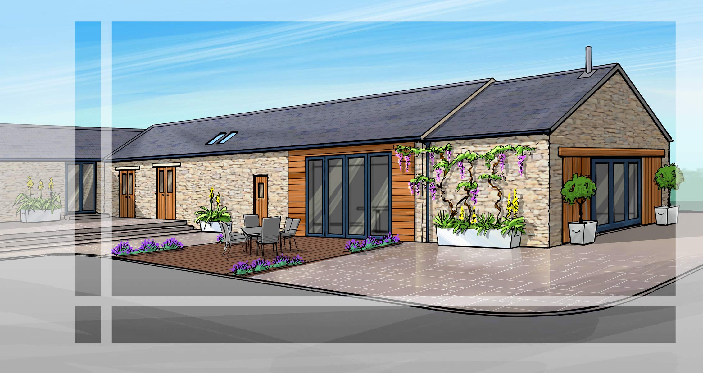 artist impression of a barn conversion