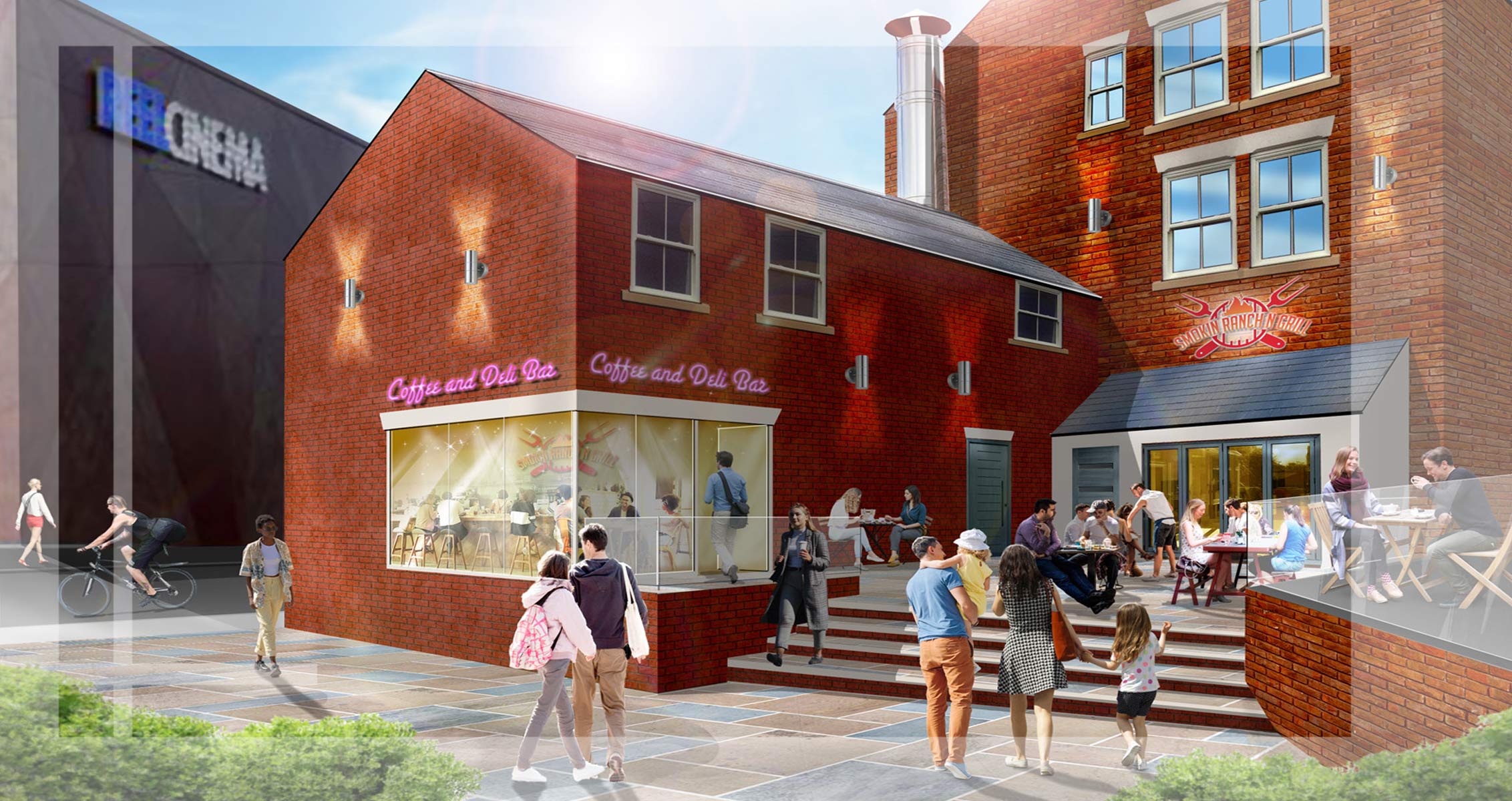 artist impression of a large commercial restuarant conservatory extention Image